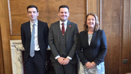 From left, Cllr Michael Vincent, Cllr Joshua Roberts and Cllr Karen Buckley
