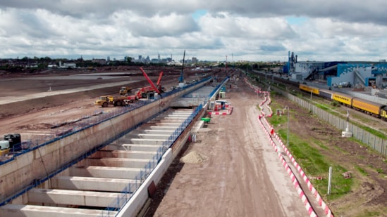 Top of the Bromford Tunnel west portal underground box looking towards Birmingham