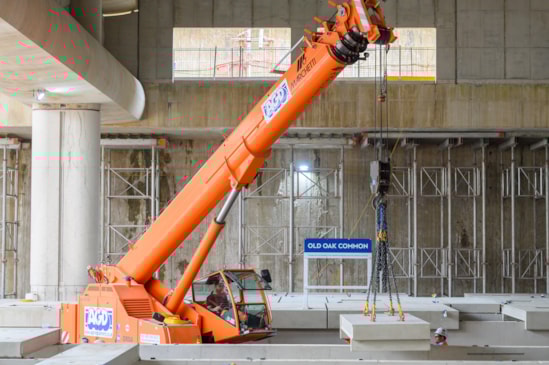 First platforms installed at HS2's Old Oak Common station for HS2 trains - May 2025-10