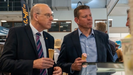IMAGE: FM and CMRRS pictured at the Royal Welsh Show food hall yesterday 20.07.26
