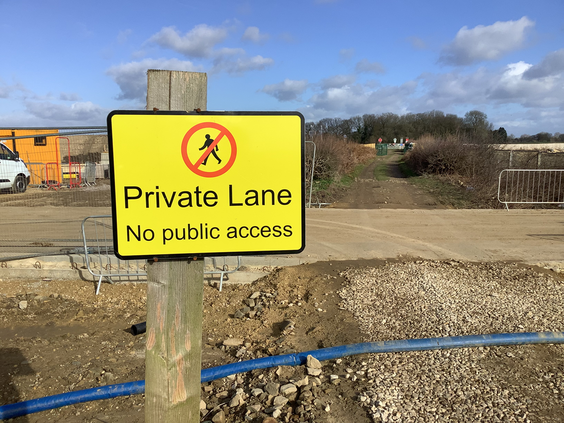 Green Lane level crossing leads to a private lane