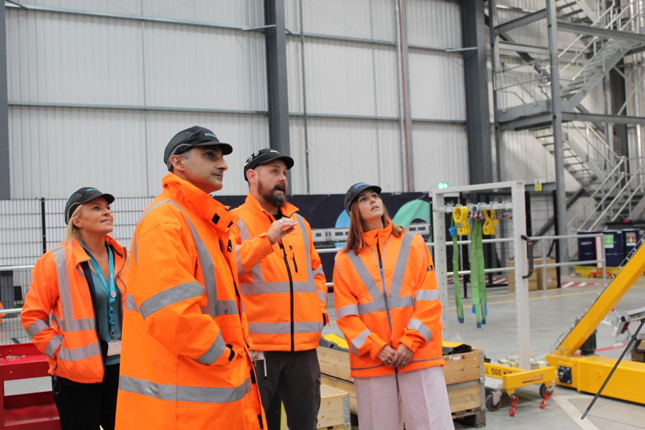 Melanie Onn visit to Siemens Goole Rail Village