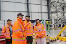 Melanie Onn visit to Siemens Goole Rail Village