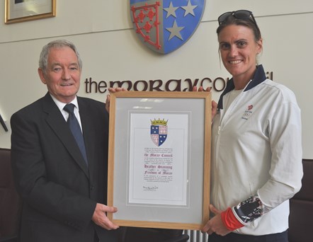 Freedom of Moray bestowed on Heather Stanning