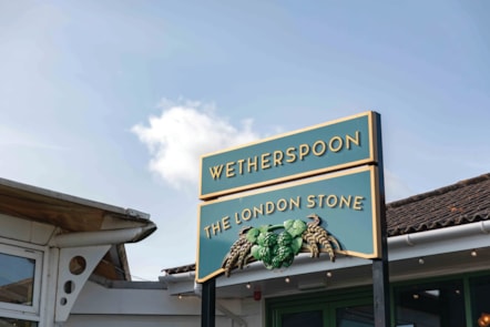 The London Stone signage