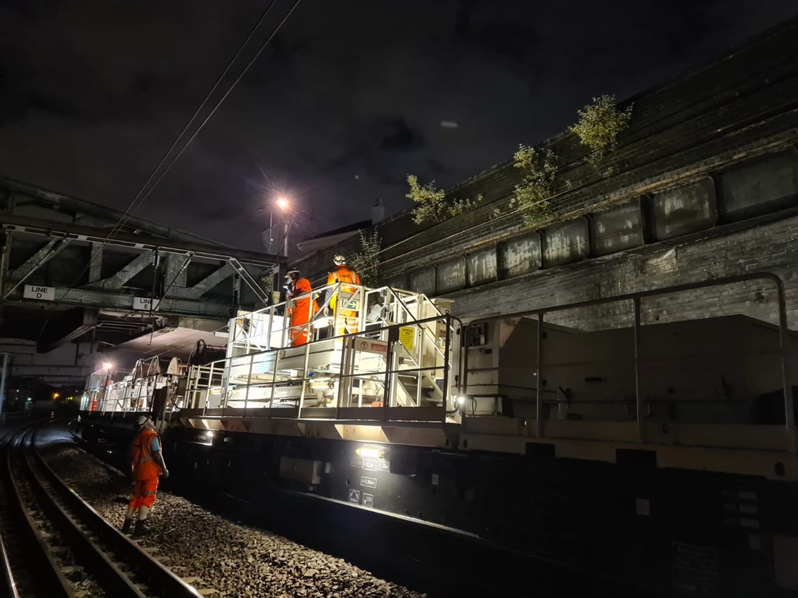 Camden OLE 2: Final wire run in Camden area near London Euston on Thursday night (18 June)