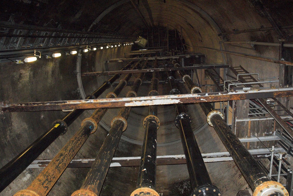 A view of the pumping system in Severn Tunnel: Severn Tunnel