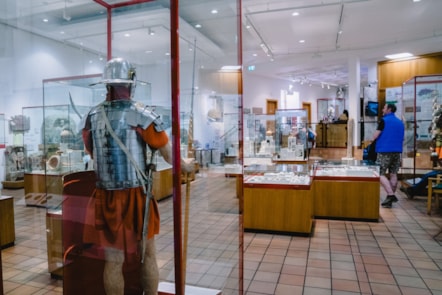 Artefacts at the National Roman Legion Museum in Caerleon.