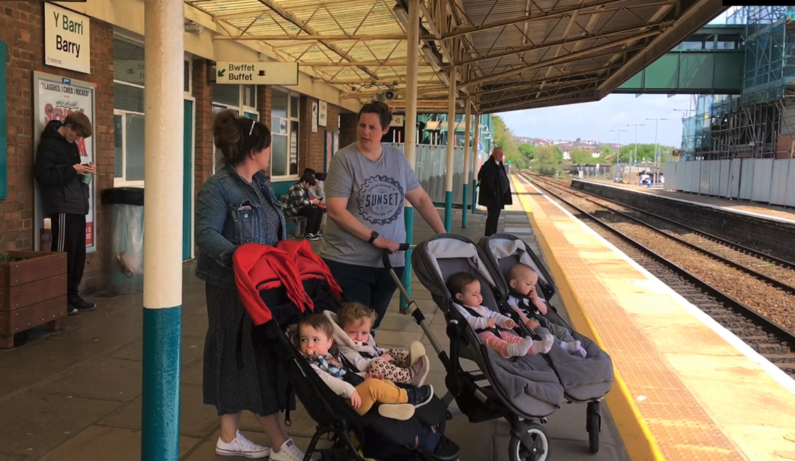 Mums of twins “thrilled” with accessibility upgrades at Barry Station after invite to see progress: Barry mums
