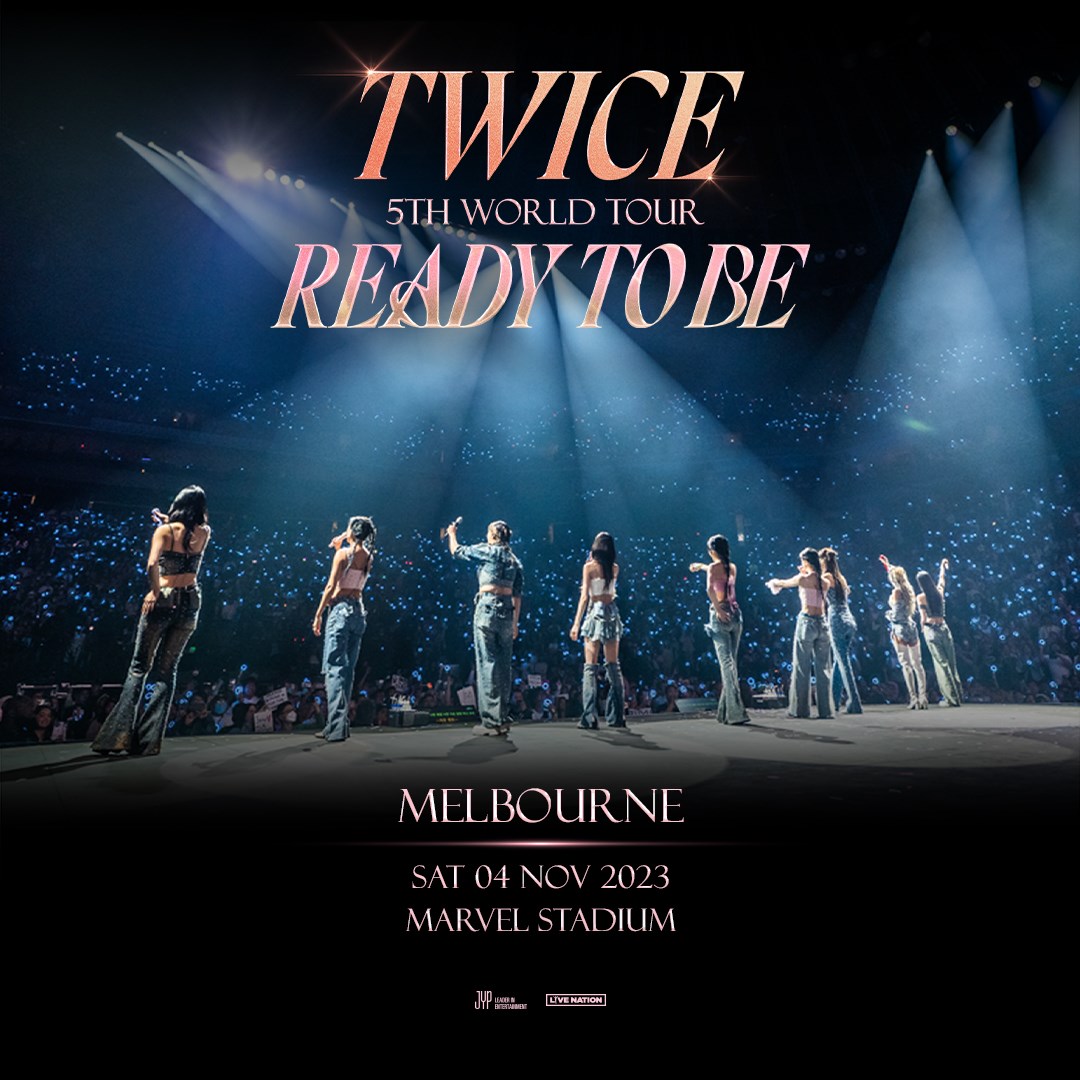 Static LiveNation Social-FB-IG-TW Feed 1080x1080 TWICE-Encore 2023 Regional MarvelStadium 0411