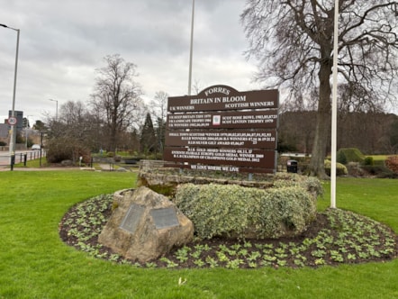 Forres in Bloom sign