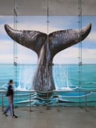 Ahmet Öğüt, ‘Saved by the Whale’s Tail, Saved by Art’, 2025, Stratford station. Commissioned by Art on the Underground and New Contemporaries. Photo: GG Archard.: Ahmet Öğüt, ‘Saved by the Whale’s Tail, Saved by Art’, 2025, Stratford station. Commissioned by Art on the Underground and New Contemporaries. Photo: GG Archard.