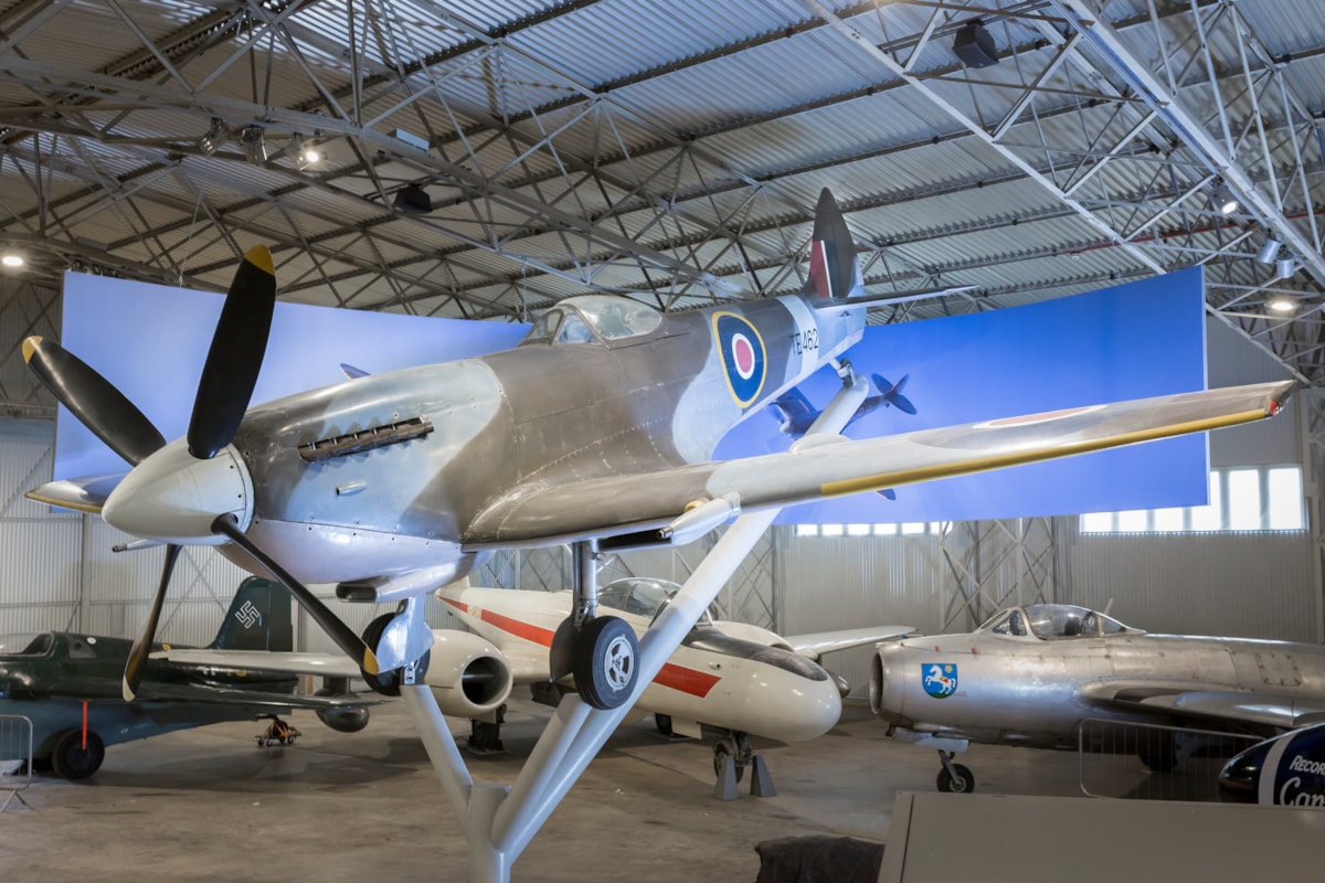 Supermarine Spitfire on display at the National Museum of Flight.Image National Museums Scotland