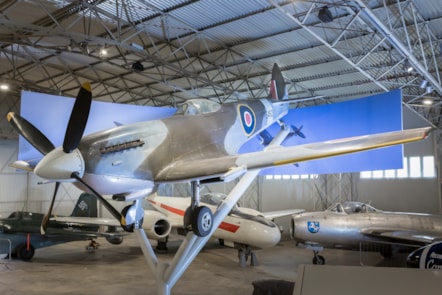 Supermarine Spitfire on display at the National Museum of Flight.Image National Museums Scotland