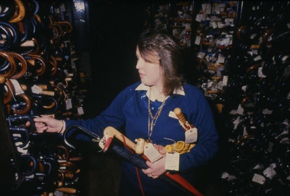 Lost property office attendant at the Lost Property Office 1983 (C) TfL from London Transport Museum's collection
