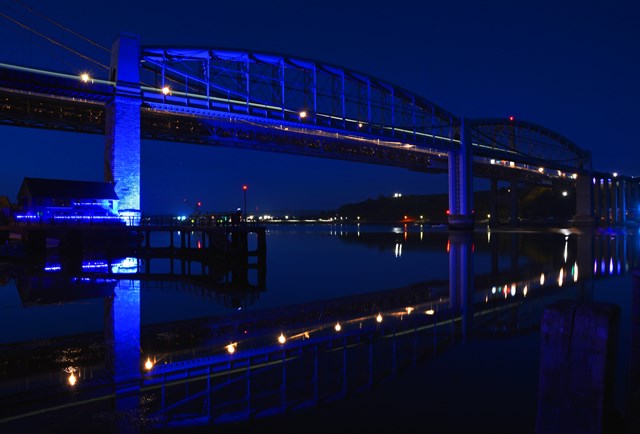 Royal Albert Bridge in blue-2