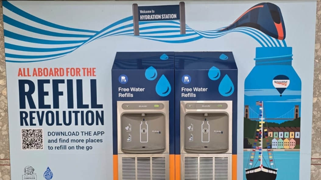 City to Sea Refill campaign hydration station Bristol Temple Meads-2