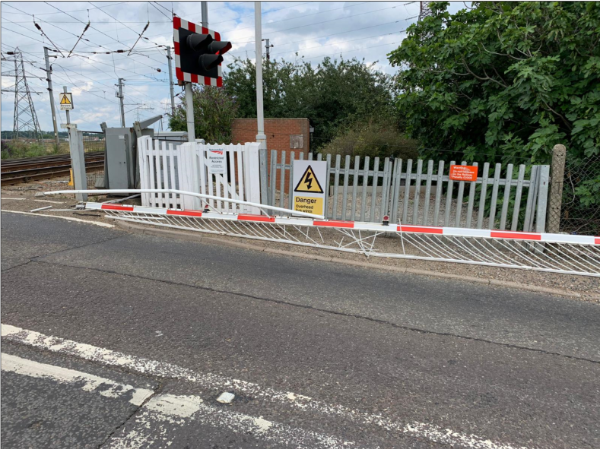 Disruption to rail services and road traffic after barriers are hit at Manningtree level crossing: Manningtree LX