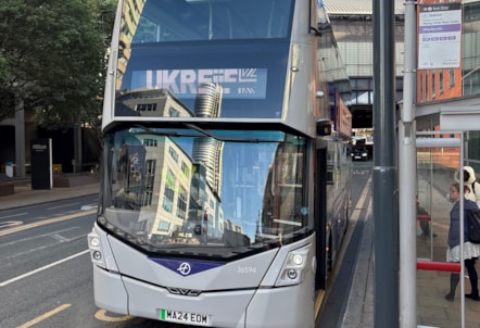 UKREiiF shuttle bus at Neville Street cropped
