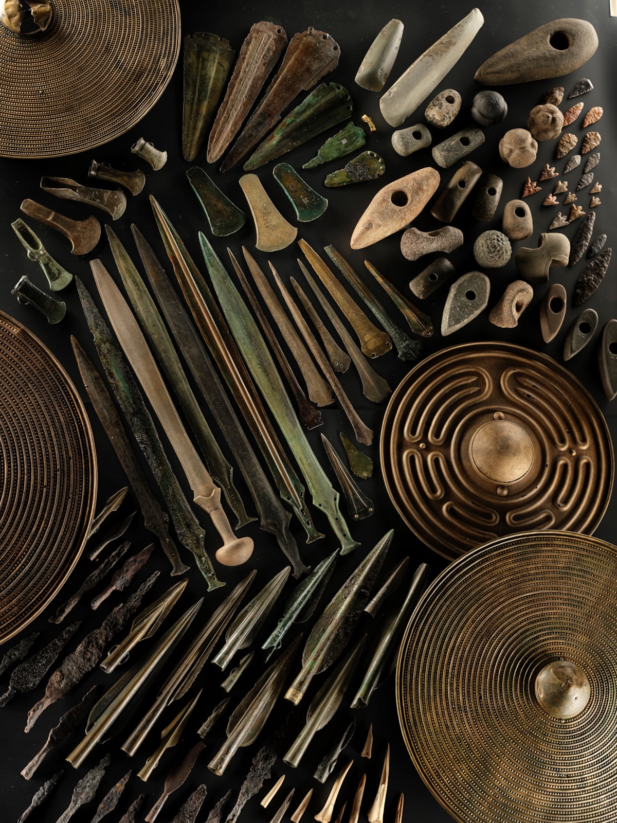 Objects featuring in Scotland's First Warriors. Image © National Museums Scotland