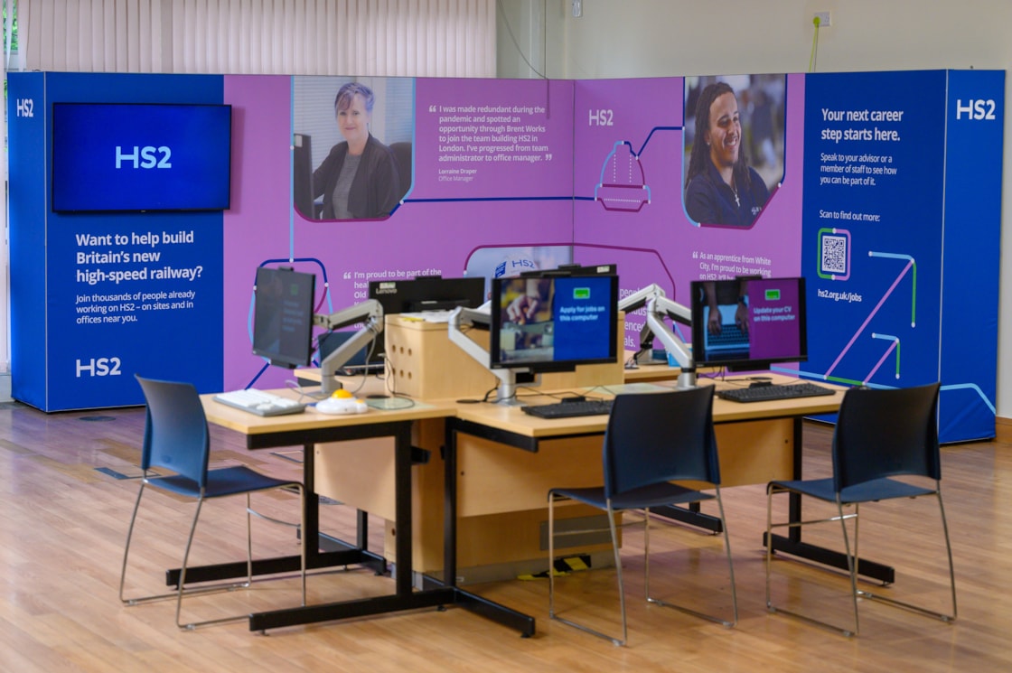 Inside the new HS2 Recruitment Hub at Acton Job CentrePlus