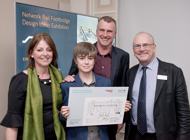 William Tonk and parents with Sir Peter Hendy