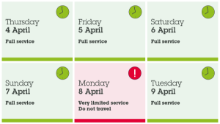 Service Level Graphic (4-9 April) V2c – Twitter: Service Level Graphic (4-9 April) V2c – Twitter