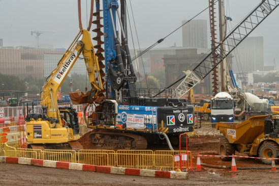 Three 95 tonne piling rigs start foundations work: Three 95 tonne piling rigs start foundations work