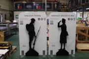 ‘The Unknown Tommy and Unknown Woman In War figures being produced in RBLI’s social enterprise, where 70% are the team are veterans or living with disabilities.’ Credit RBLI: ‘The Unknown Tommy and Unknown Woman In War figures being produced in RBLI’s social enterprise, where 70% are the team are veterans or living with disabilities.’ Credit RBLI