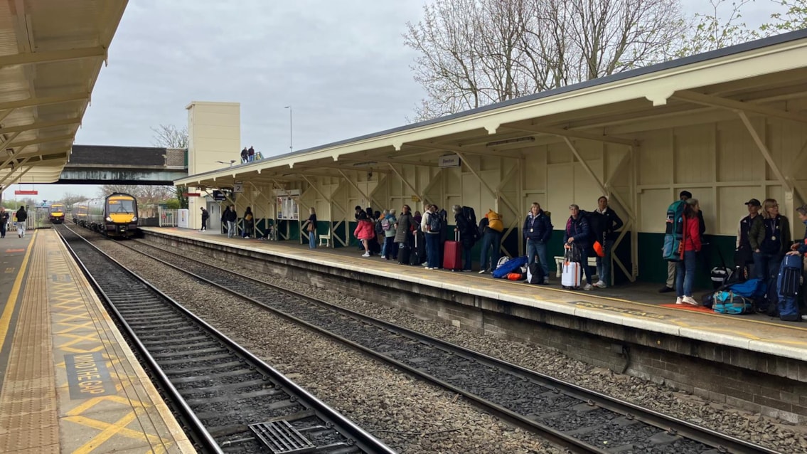 Looking over to refurbished platform 2 waiting areas