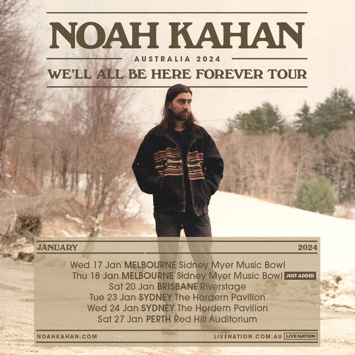 NoahKahan-1080x1080-2ndMelb | Live Nation News