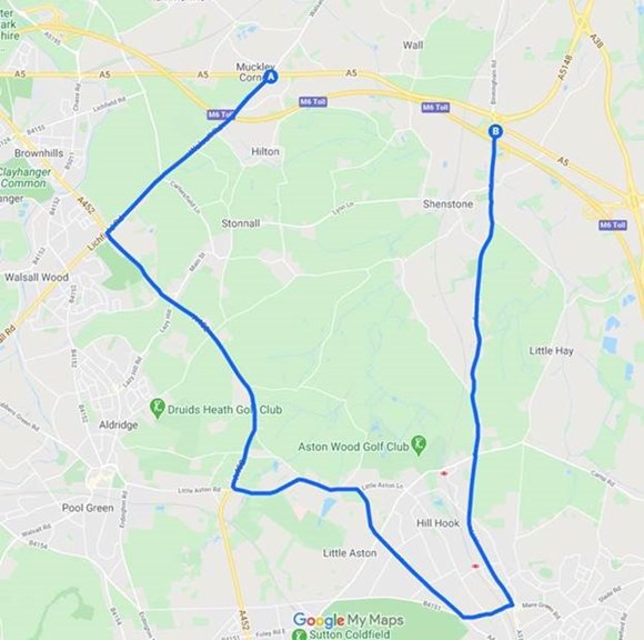 A5 diversion route 2