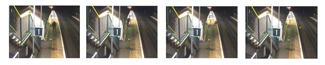 CCTV - Moulsecoomb: A drunk man falls onto the tracks at Moulsecoomb station,