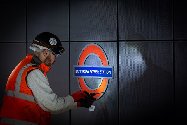 TfL Image - Battersea Power Station roundel/install