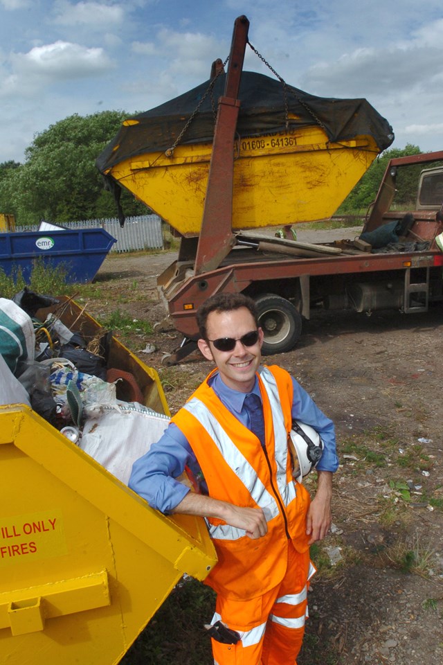 Rubbish haul after Banbury railway clean-up (2): Guy Hodgson, Network Rail's mobile operations manager based at Banbury depot.