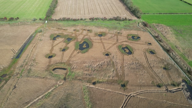 Drone image showing the impact of restoration work at the end of the first summer ©NatureScot