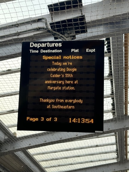 Dougie departure board