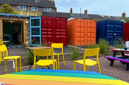 Railways Gardens shipping containers