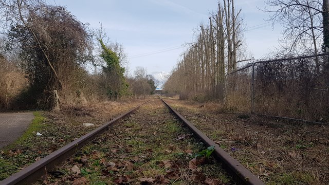 The currently disused line between Bristol and Portishead