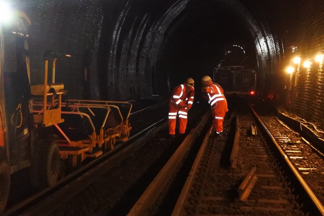 Sevenoaks Tunnel: Network Rail engineers worked round-the-clock at Sevenoaks Tunnel to lay new drains deep underground