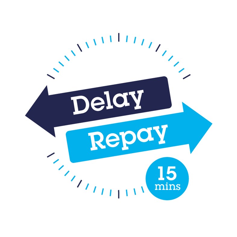 Southeastern introduces ‘Delay Repay 15’ compensation: Delay Repay logo