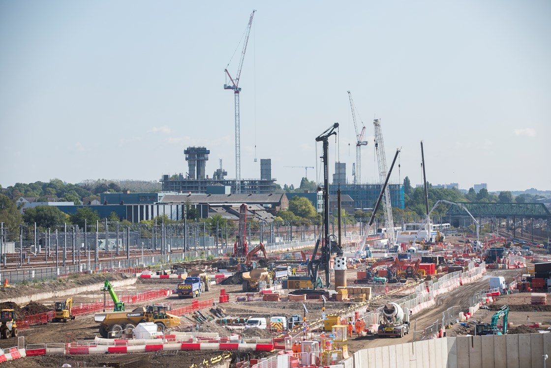 Construction progress at Old Oak Common, August 2022-3