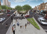 TfL CGI Image - Shepherds Bush walking & cycling improvements