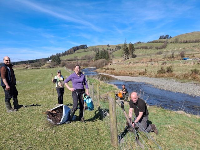 Happy tree planters