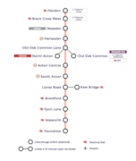 TfL Graphic - West London Orbital map: TfL Graphic - West London Orbital map