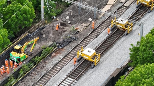 Track renewal - aerial: Track renewal - aerial