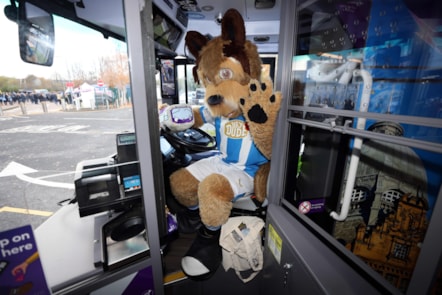 Terry The Terrier tries out the driver's cab