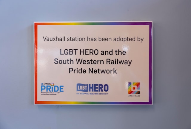Vauxhall station adoption plaque