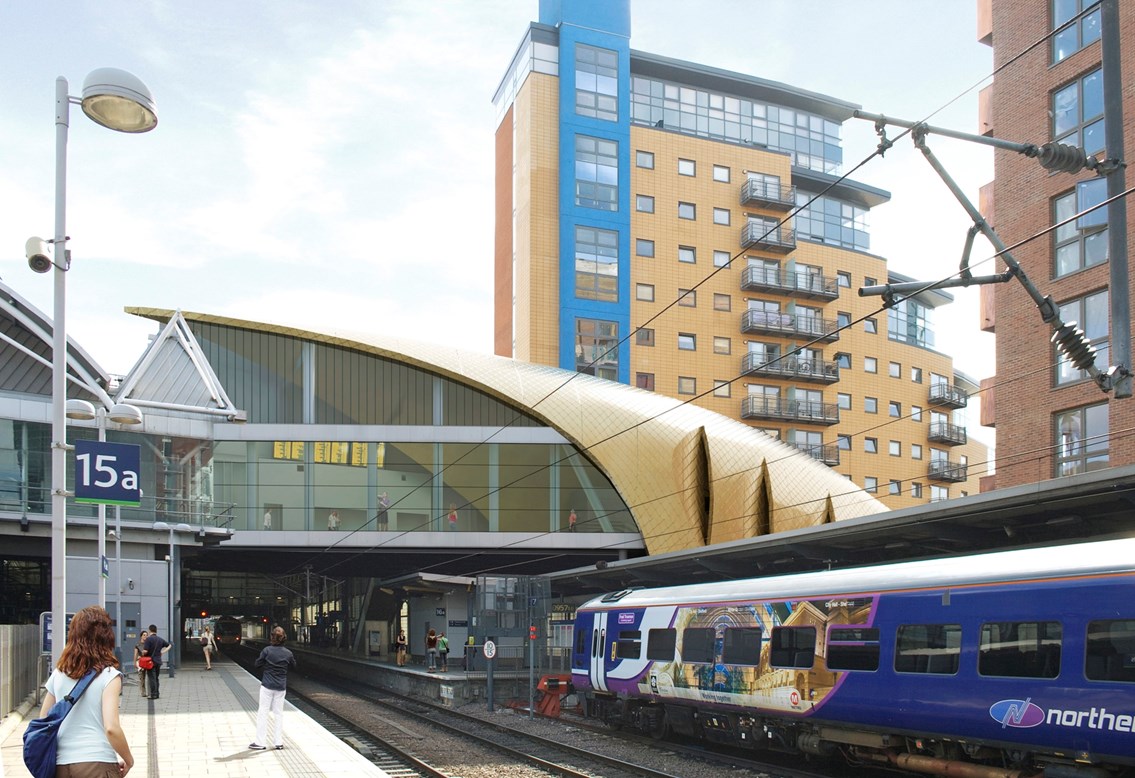 Artists impression new southern entrance at Leeds_002: copyright Metro