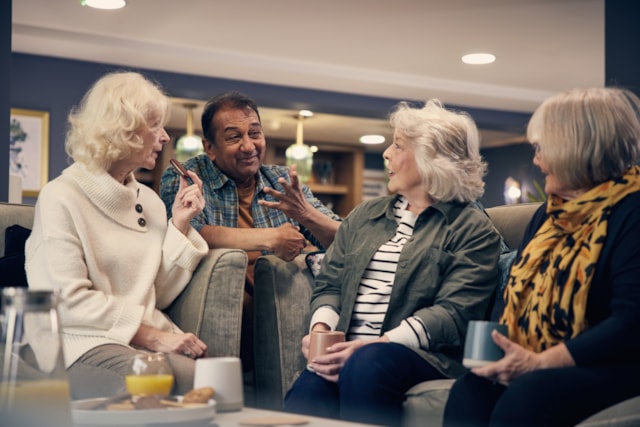 McCarthy Stone homeowners chatting lounge